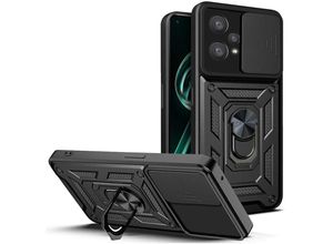 4252021330802 - Markenlos - CamShield Armor Hülle kompatibel mit Samsung Galaxy A12 Case Kameraschutz Ringhülle Halter Stoßfest