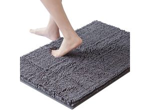 4252021333889 - Lifewit extra weiche Badematte saugfähige Shaggy 43x61cm Badematte aus Chenille rutschfeste Plüschteppiche für Bad Wanne und Dusche