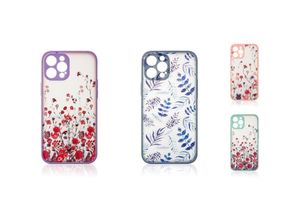 4252021334237 - Design Flower Case Handy-Hülle Cover Kameraschutz kompatibel mit iPhone 13 Blau