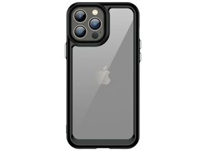 4252021343925 - Cofi 1453 - Outer Space Case Hülle Cover Handy-Hülle Schutz Hardcover Gelrahmen kompatibel mit iPhone 13 Pro Schwarz