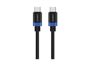 4252021346179 - 20W usb Typ-C zu usb Typ-C Schnellladekabel Datenkabel kompatibel mit Smartphones Androids Schwarz - Sunix