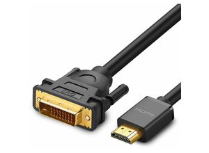 4252021347244 - Ugreen -Kabel Kabeladapter DVI-Adapter 24 + 1 Pin (männlich) - HDMI (männlich) FHD 60 Hz 15 m schwarz (HD106 11150)