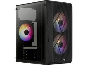 4252021348265 - CS107 V2 MicroATX- PC-Gehäuse Seitenfenster 3 x 120mm FRGB-Lüfter CS107V2 Schwarz