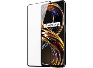 4252021355140 - 5D Schutz Glas kompatibel mit Realme 8i Curved Folie Vollständig Klebend und Abdeckung