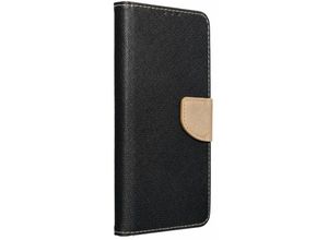 4252021358257 - Buch Tasche Fancy kompatibel mit Xiaomi Redmi Note 11   11s Hülle mit Standfunktion Kartenfach Schwarz-Gold - Schwarz