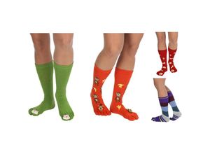 4252021358523 - Cofi 1453 - Zehnsocken 5 Finger Socken aus Wolle für Frauen Mädchen Einheitsgröße Tiermuster Orange