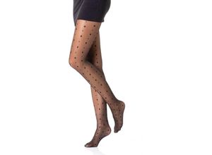 4252021362964 - Cofi 1453 - Damen Strumpfhose mit Muster Nero Frauen Hose Socken N1672 40 den schwarz s m