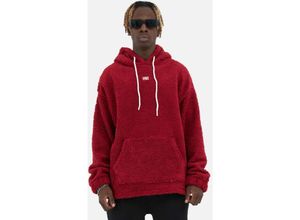 4252021364531 - Ossy Homer - Teddy Basic Hoodie Teddyfell Sweater Pullover Oversize m Rot