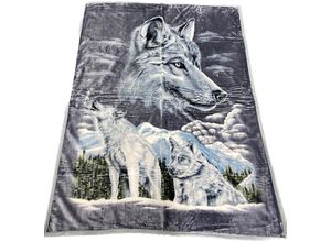 4252021369567 - Almina - Decke 200x240cm 2 Personen Pfau Tagesdecke Kuscheldecke Wohndecke Fleecedecke Bettdecke Motiv 5