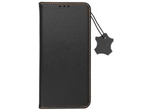 4252021378699 - Markenlos - Smart Pro Echt Buchtasche Leder Tasche Lederbuch Hülle Cover Case Handy-Hülle Handytasche Samsung Galaxy S23 Schwarz