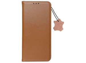 4252021378705 - Markenlos - Smart Pro Echt Buchtasche Leder Tasche Lederbuch Hülle Cover Case Handy-Hülle Handytasche Samsung Galaxy S23 Braun