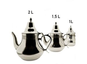 4252021384461 - Edelstahl 1L Teekanne Induktionsherd Kaffeekanne mit hitzebeständigem Griff Küche Cafeteria Hotel Restaurant