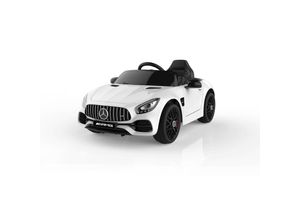 4252021384805 - Cofi 1453 - Kinderfahrzeug - Elektro Auto Mercedes amg gt - Lizenziert Kinderauto Weiß