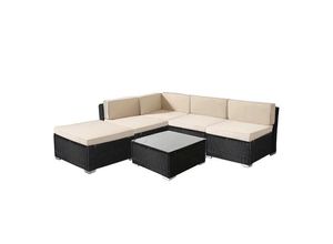 4252023113342 - Sitzgruppe Polyrattan Gartenmöbel Gartenlounge Garnitur Set 4 Personen