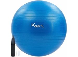 4252023115537 - Km-fit - Gymnastikball 55 cm Trainingsball mit Luft-Pumpe Sitzball Büro Anti-Burst Ball für Fitness Yoga Gymnastik Core Training Pezziball