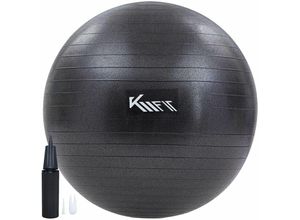 4252023115568 - Km-fit - Gymnastikball 65cm Trainingsball mit Luft-Pumpe Sitzball Büro Anti-Burst Ball für Fitness Yoga Gymnastik Core Training Pezziball Yogaball