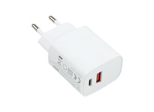 4252023227353 - Trade Shop - Trade-Shop Universal usb usb-c Ladegerät Adapter Netzteil für Smartphone Tablet Bluetooth-Kopfhörer e-Book-Reader   20W 3A