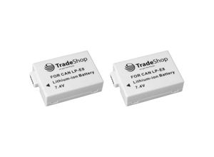 4252023252317 - Trade-shop - 2x Kamera Li-Ion Akku 1300mAh für Canon eos 550D 600D 650D 550-D 600-D 550 600 d 650 d ersetzt Canon LP-E8 LPE8 LP-E-8 LPE-8