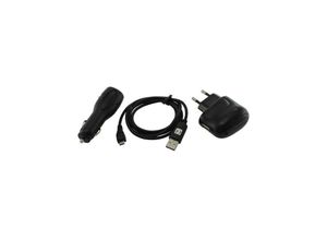 4252023288828 - Trade-shop - 4in1 zubehör set Netzteil usb Ladekabel kfz Kabel Datenkabel Adapter für htc hd mini Wildfire Desire evo A-9292 evo 4-G G-6 Droid Eris