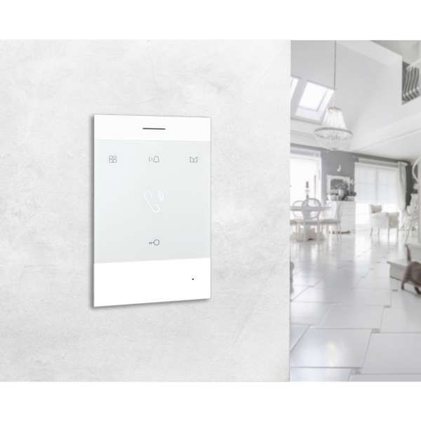 4255573300217 - BALTER EVO Aufputz Video Türsprechanlagen Schwarz-Weiß Set 2 Familienhaus 2x Talk + 2x 43“ LCD Quick Monitor