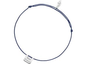 4255575811438 - Damen Armband 925er Silber Textil blau 99