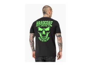 4255581534529 - Hardcore United Herren T-Shirt normale Passform SKULLY