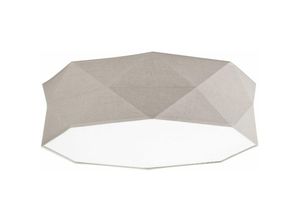 4255596626998 - Licht-erlebnisse - Deckenlampe Stoffschirm 4x E27 blendarm Grau-Beige b 52 cm Modern Deckenleuchte Wohnzimmer - Schwarz Greige (Grau-Beige)