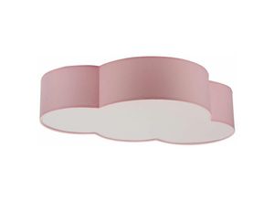 4255596631664 - Licht-erlebnisse - Kinderzimmerleuchte Decke Rosa Stoff Wolke 2x E27 Deckenlampe Baby Kinder - Rosa