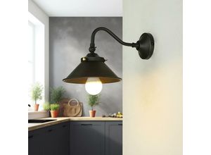 4255596650511 - Licht-erlebnisse - Wandleuchte Echt-Messing verstellbar E14 in Bronze Wandlampe Küche innen - Bronze dunkel matt