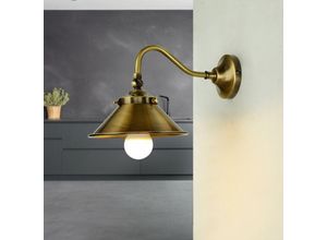 4255596650665 - Licht-erlebnisse - Wandlampe Messing verstellbar E14 in Bronze Wandleuchte innen Küche - Bronze hell glänzend