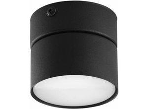 4255596653000 - Licht-erlebnisse - Aufputz Spot Schwarz ø 8 cm klein schmal GX53 Metall Deckenlampe Wohnzimmer Flur Küche - Schwarz