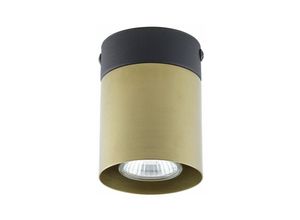 4255596653338 - Licht-erlebnisse - Deckenspot Metall in Gold Schwarz h 105 cm ø 8 cm GU10 Deckenleuchte Wohnzimmer Flur Küche - Schwarz Gold