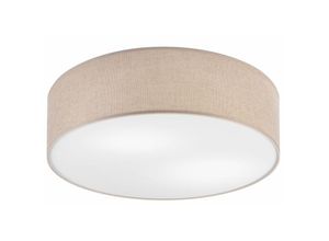 4255596653895 - Licht-erlebnisse - Deckenleuchte Stoffschirm ø 45 cm rund in Gold 2x E27 Deckenlampe - Gold