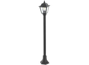 4255596661159 - Licht-erlebnisse - Außenlampe Aluminium E27 IP44 100 cm hoch Schwarz Rustikal Stehleuchte außen