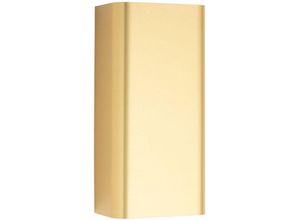 4255596661746 - Wandlampe Aluminium Up Down 23 cm hoch in Gold GU10 2-flammig eckig Modern