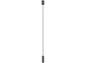 4255596662880 - Licht-erlebnisse - Pendelleuchte Metall GU10 ø 4 cm h max 130 cm Grau rund Modern Hängelampe - Grau