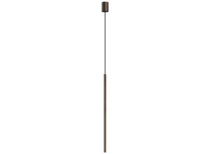 4255596663900 - Licht-erlebnisse - Pendelleuchte Metall d 25 cm h max 205 cm Braun matt G9 rund Modern Hängeleuchte