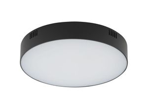 4255596664075 - Licht-erlebnisse - Deckenlampe led d 21 cm rund Schwarz 4000 k neutralweißes Licht 3000 lm Modern Deckenleuchte