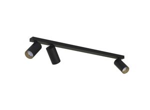 4255596664594 - Licht-erlebnisse - Spot Strahler Metall verstellbar in Schwarz Gold GU10 3-flammig länglich Modern Lampe