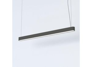 4255596666253 - Licht-erlebnisse - Hängeleuchte Aluminium h max 156 cm Graphit länglich 3000 k warmweißes Licht 3200 lm Modern