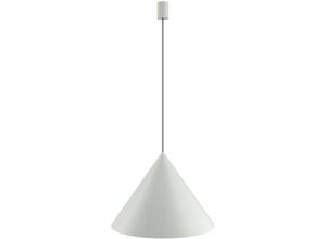 4255596667021 - Licht-erlebnisse - Hängelampe Metall GU10 ø 50 cm rund h max 130 cm Hellgrau Retro Design