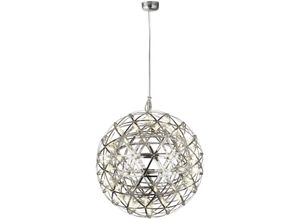 4255596673633 - Licht-erlebnisse - led Hängelampe Metall rund ø 41 cm h max 165 cm Chrom Kugelschirm 3000 k warmweiß 2003 lm Modern 4255596673633 - Licht-erlebnisse - led Hängelampe Metall rund ø 41 cm h max 165 cm Chrom Kugelschirm 3000 k warmweiß 2003 lm Modern