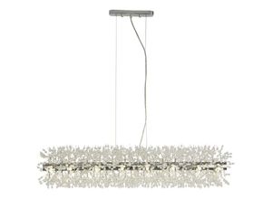 4255596677020 - Licht-erlebnisse - Hängeleuchte Glas Metall G9 h max 150 cm Chrom Modern Pendelleuchte