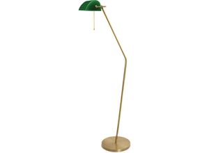 4255596681577 - Licht-erlebnisse - Stehlampe Glas Messing massiv E27 146 cm hoch in Bronze hell Grün Jugendstil
