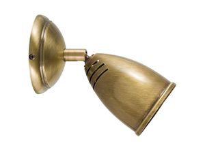 4255596682314 - Licht-erlebnisse - Spot Lampe Wand Messing massiv verstellbar in Bronze hell glänzend E27 rund Rustikal