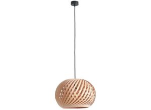 4255596684011 - Hängeleuchte Holz Metall E27 B 40 cm H max 200 cm Schwarz (hell) rund Pendelleuchte 4255596684011 - Hängeleuchte Holz Metall E27 B 40 cm H max 200 cm Schwarz (hell) rund Pendelleuchte