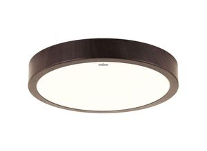 4255596687128 - Licht-erlebnisse - led Deckenleuchte Metall d 48 cm rund IP44 Wenge neutralweißes Licht 4100 k 2520 lm Deckenlampe