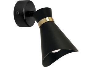 4255596688279 - Licht-erlebnisse - Wandleuchte E14 verstellbar in Schwarz Gold Modern Wandlampe