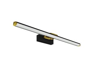 4255596688804 - Spiegelleuchte Edelstahl LED IP44 B 63 cm in Schwarz Gold länglich 4100 K neutralweißes Licht