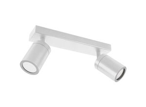 4255596689238 - Licht-erlebnisse - Deckenspot Metall GU10 IP44 verstellbar Weiß 2-flammig länglich Spot Lampe Decke